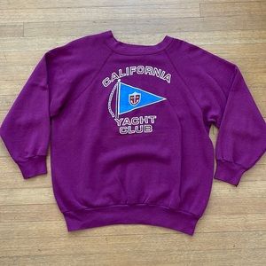 Vintage 90s California Cal Yacht Club sweater nautical graphic sailing